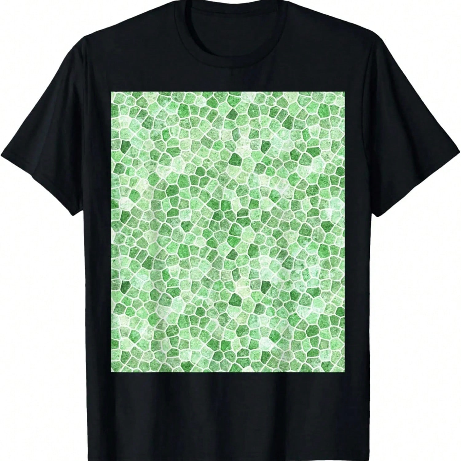 Squamous Scaly Pattern In Pale Green T-Shirt S разноцветный