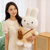 Miffy Rabbit plush toy, soft and cute bunny child companion doll wearing skirt bag