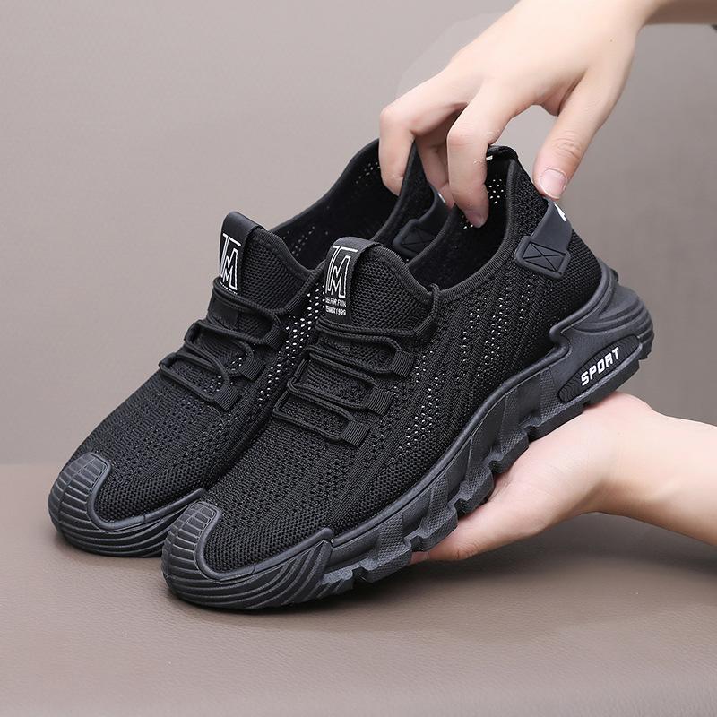 2025 New Fashion Casual Shoes Comfortable Women Breathable Antiskid Sneakers Men Mesh Flat Shoes