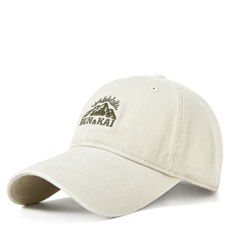 Vintage Embroidered Baseball Cap Women'S Autumn Outdoor Fishing Sunscreen Hat Trend Embroidered Soft Top Hat
