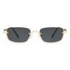 Square Small Frame Sunglasses For Women Fashionable And High-End Half Frame Sunglasses Trendy Sunglasses Uv Resistant