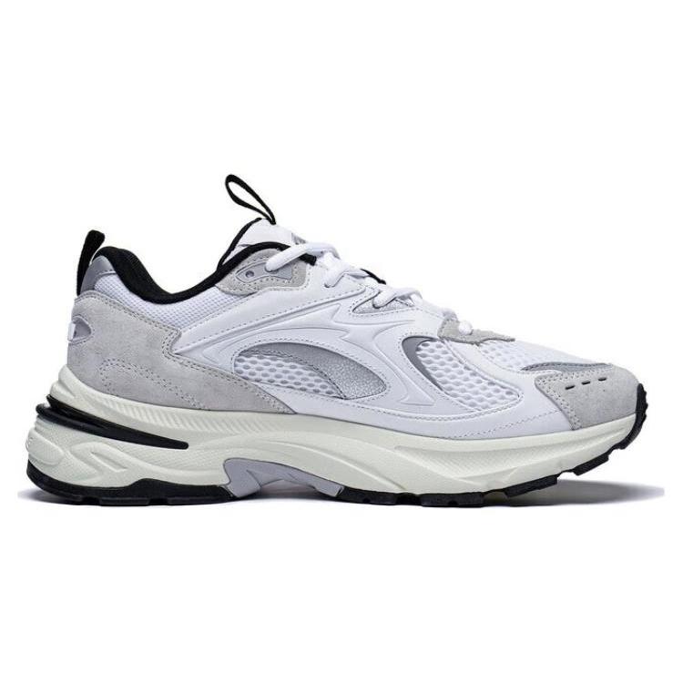 Li Ning Aurora 2K Comfortable Slip Resistant Abrasion Resistant Low Top Casual Shoes Men's Standard White AGCT107-1