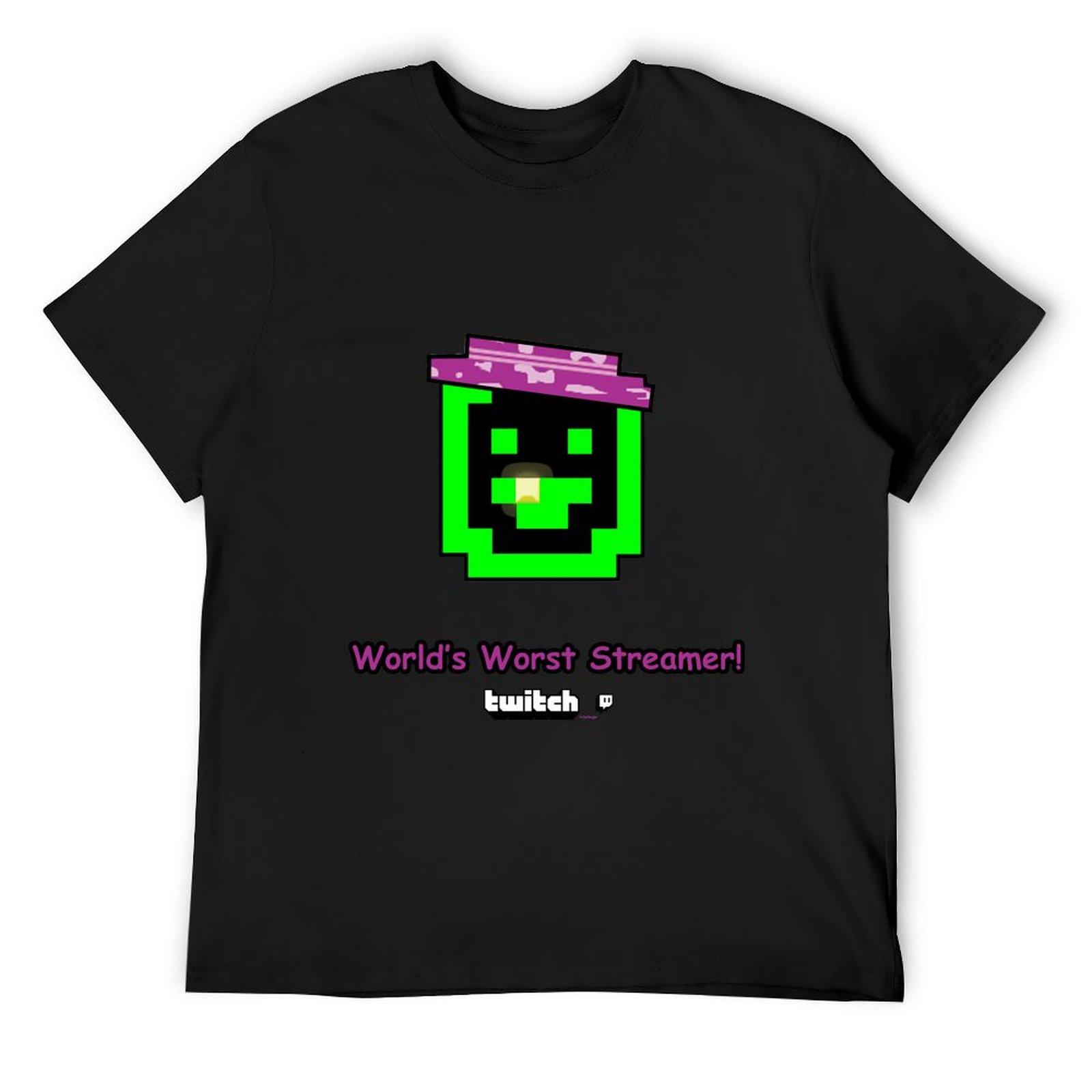 

World s Worst Streamer! T-Shirt man t shirt customs design your own street wear oversized t shirt mens t shirt 4XL