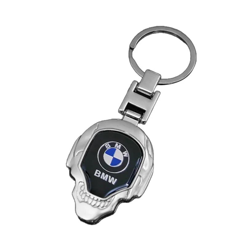

Car Sticker Hot 2025 Skull Style Car Keychain Zinc Alloy Key Ring Accessory For BMW M3 M4 M5 G42 G30 G20 F07 F34 G15 G16 G23 F30