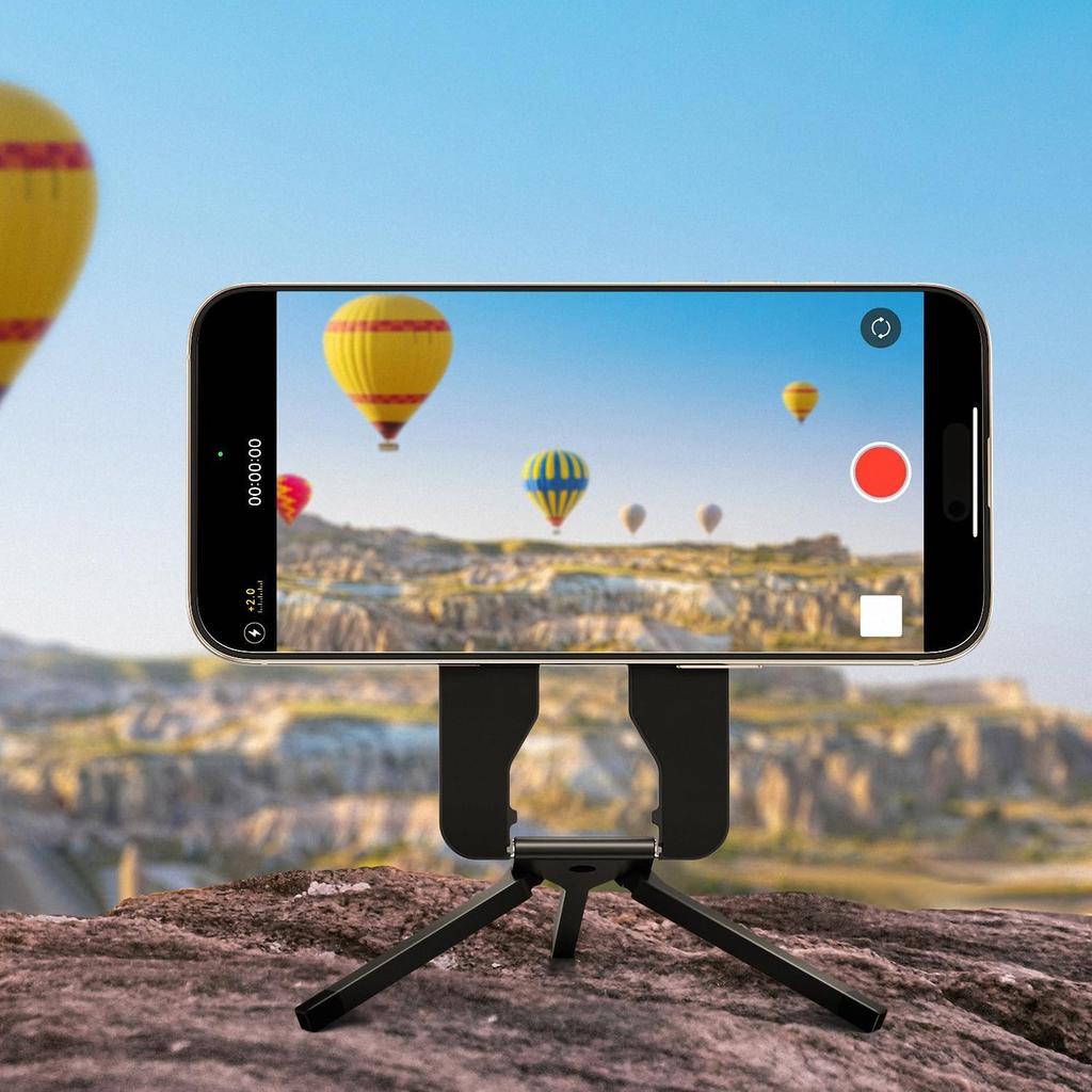 elitehood Magnetic Mini Tripod for Lightweight Metal Tripod with MagSafe Stand for Travel and Adjustable Compact Compatible with MagSafe Smartphone