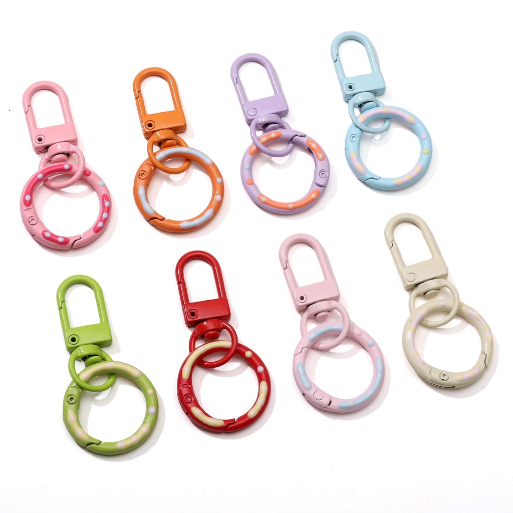 1Set/bag Alloy Donut Spring Buckle Door Buckle For DIY Jewelry Making
