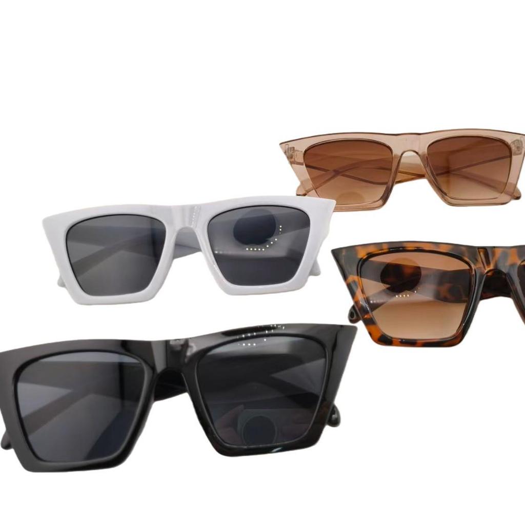 European & American Large Frame Cat Eye Sunglasses for Women – Transparent & Fashionable Sun Protection