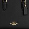 Coach Maggie 25 Gold Logo Pebbled Leather Tote Bag Shopping Bag Shoulder Crossbody Tote Medium Women's Black