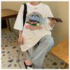 White T-shirt for Women's Summer New Korean Style Loose Large Size Harajuku Style Short-sleeved Student Top