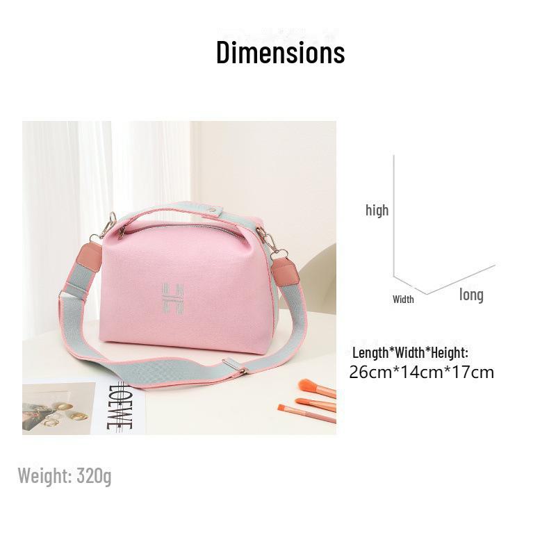 Borsa a tracolla monospalla in tela a tinta unita coreana 2022 – Grande capacità e design semplice per donna