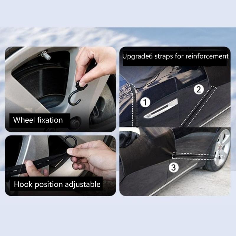 Ganzjahres-Autoscheibenabdeckung zum Blockieren von Schnee und Reflektieren von Sonne Große Abdeckung Schnelle Installation Design