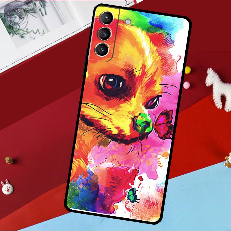 Cartoon Chihuahua Dog Funda For Samsung Galaxy S26 S25 S24 S21 S22 S20 Ultra S9 S10 Plus S23 FE S25 FE Phone Case