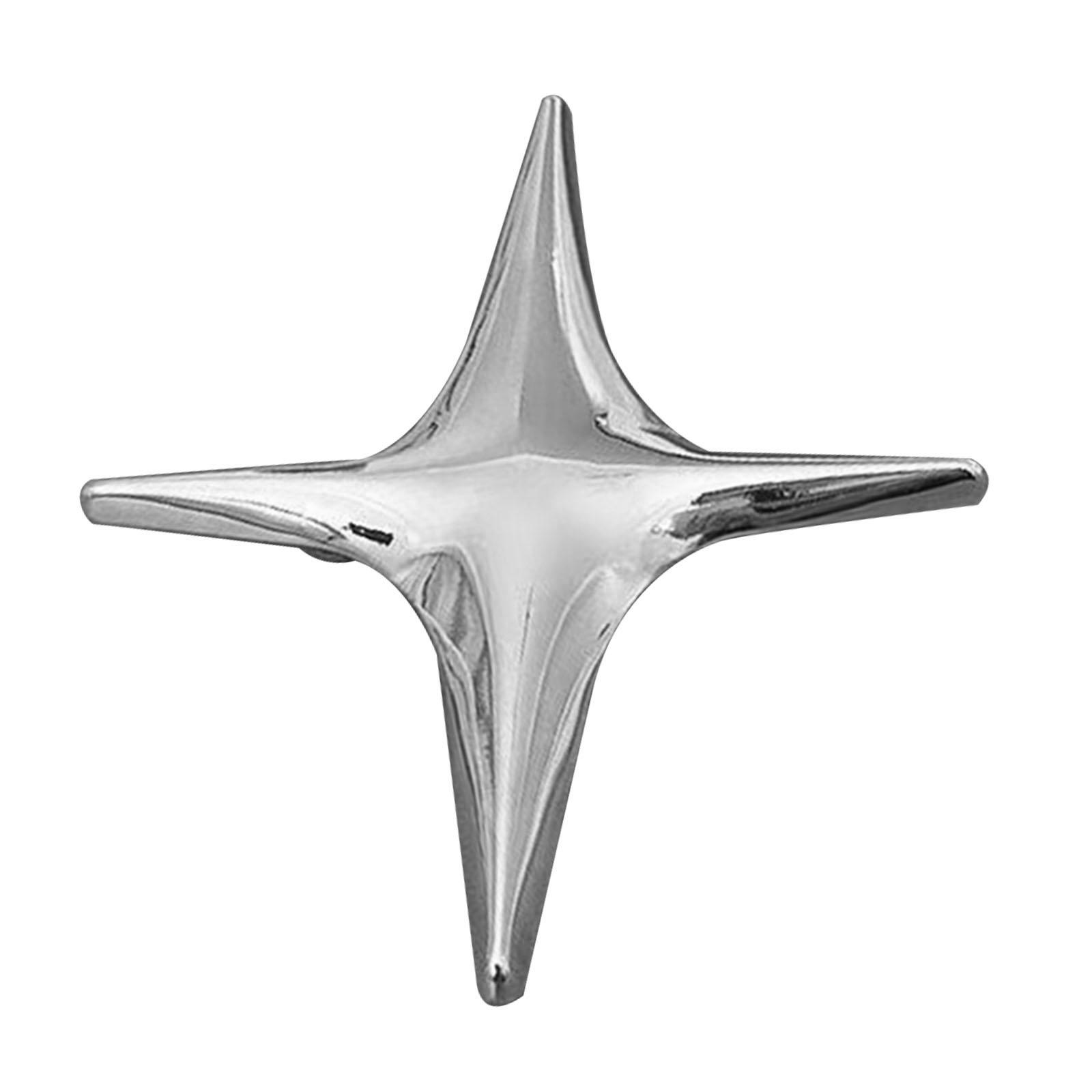 

Fashion Cross Star Brooch Simple Lapel Pins Clothing Pins Four Pointed Star Brooches Pins Birthday Gift for Women Men 1