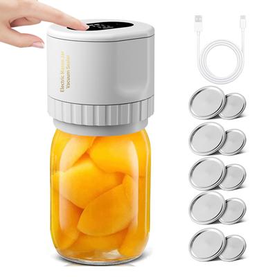 Electric Mason Jar Vacuum Sealer Kit Cordless Automatic Jar Sealer Kit for Food Storage and