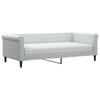 Vidaxl Sofa Z Materacem Do Spania, Jasnoszara, 90X190 Cm, Aksamit
