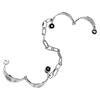 Metal Wrist & Ankle Cuff Chrome Plated Stainless Steel Wrist Cuff Anklet Metal Restraint Gear for Bondage Play Adult Sex Toys