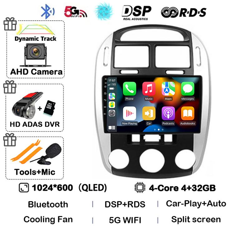 Android 14 Car Radio For Kia Cerato 2004 - 2008 Multimedia Video Player Navigation GPS Carplay Auto WIFI 360 Camera Audio Stereo