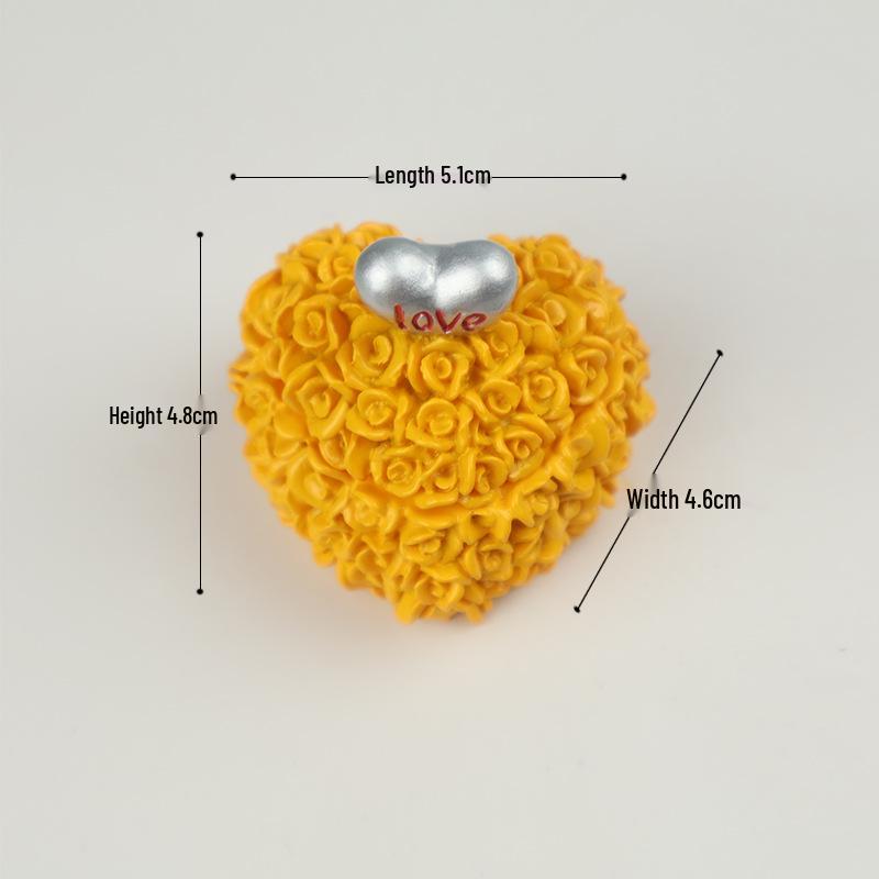 

3D Embossed Heart Jewelry Box: Heart-Shaped Desktop Ornament & Gift for Girls As shown in image