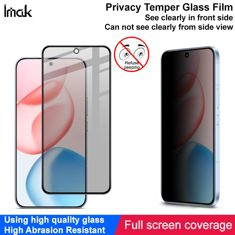Für Honor 400 Pro 5G China Glas IMAK Privacy Tempered Glass Vollbildabdeckung Folie