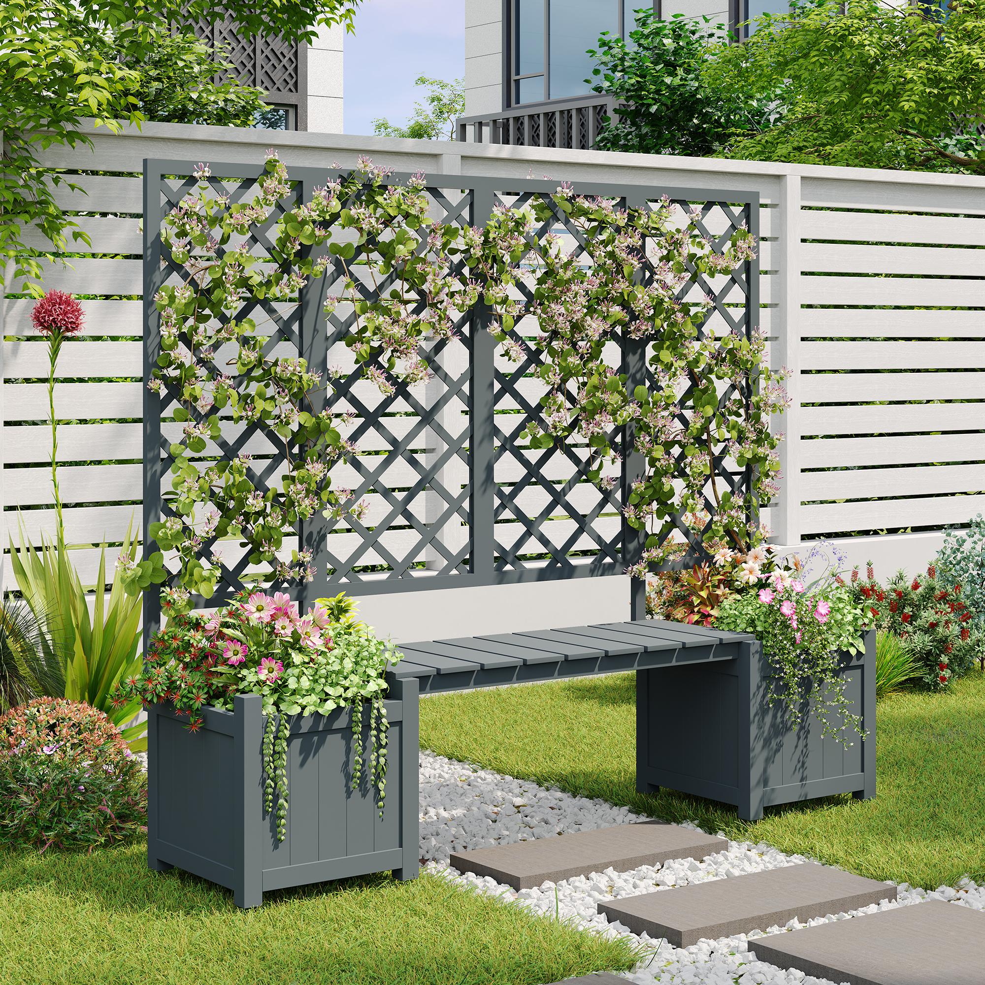 Flower Pot, with Trellis as Climbing