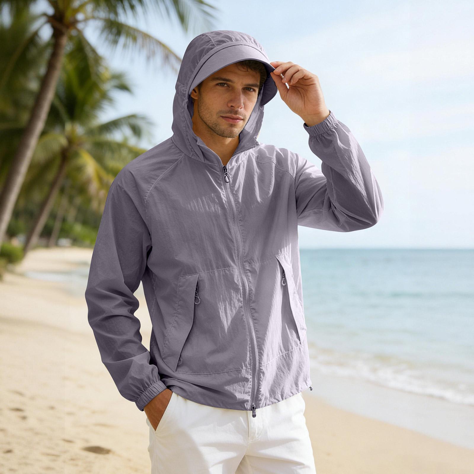 

Men s And Women s Sun-protective Clothing Workwear Jackets Couple Skin Clothing Quick-drying And Breathable Tops XL світло-фіолетового кольору