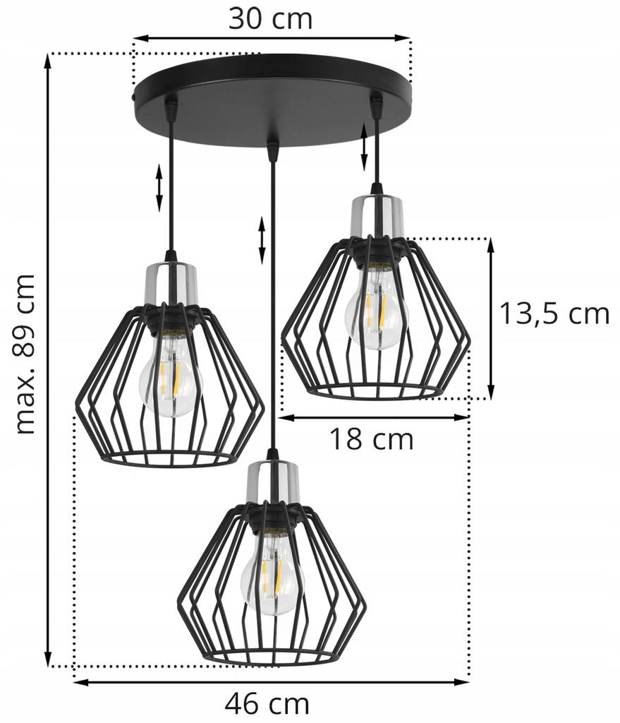 Hängelampe, Deckenleuchter, Drahtschirm, LED
