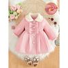 high qualityBaby Girl Clothing, Baby Products, Girls' Clothing, Fashionable And Versatile Button Jacket For Baby Girls, 0-3 Years Old, With A Long