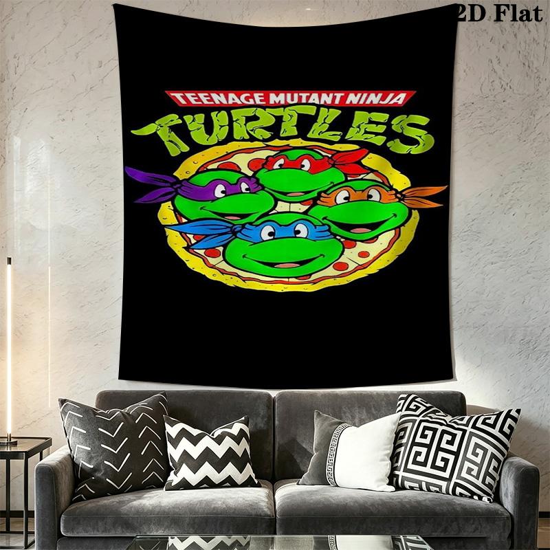 Teenage Mutant Ninja Turtles Artwork Tapestry Wallmounted Background Cloth Work Of Art Atmospheric Background Cloth Background Cloth