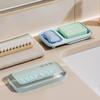 With Cover Double Soap Dishes Drainage Large Soap Holder New Soap Storage Box  Bathroom Travel