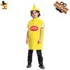 Children spoof ketchup mustard costume, Halloween carnival party funny ketchup cosplay costume
