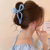 New Elegant Ribbon Bow Hair Clip for Women Large Anti Slip Ponytail Bowknot Claw Clip Barrettes Hairpins Crab Hair Accessories