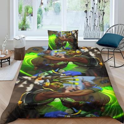 Ow Overwatch Cartoon Game Duvet Cover Pillowcase Bedding Set Adult Boys Girls Bedroom Decoration Children Single Double Size