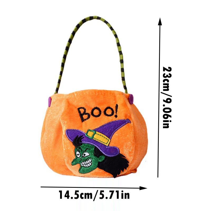 New Halloween Candy Bag Decorative Portable Pumpkin Handbag Candy Cloth Gift Bags Halloween Party Supplies