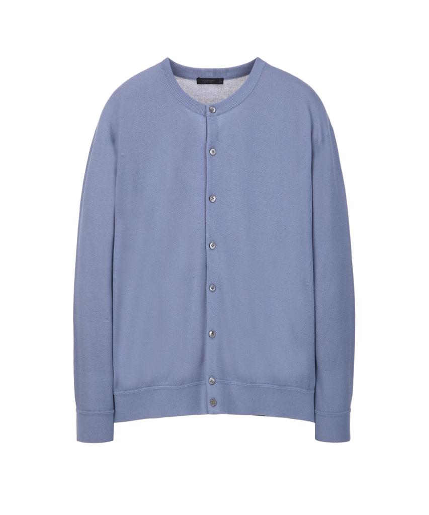 Jillstuart Newyork Men Cotton Lean Crew Neck Cardigan - Blue (Jnsw6B507B2)