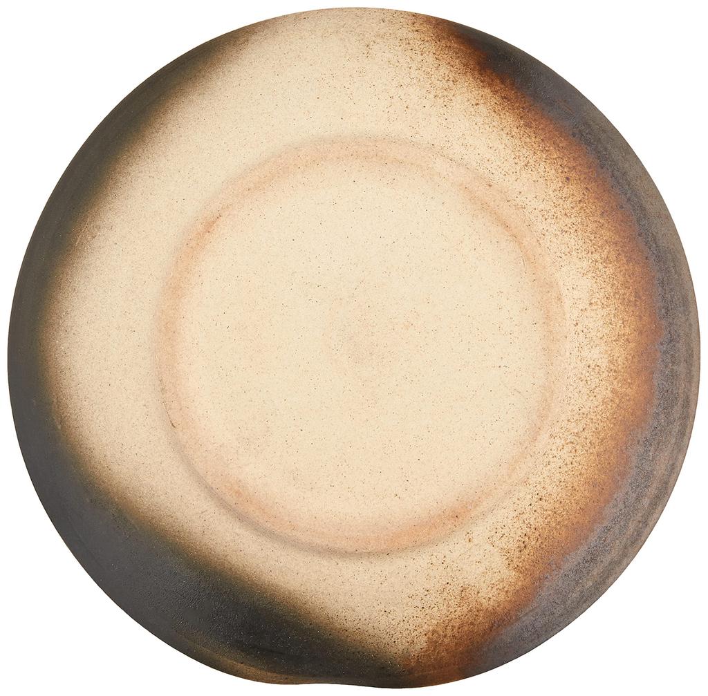 Maruyoshi Pottery Banko Ware Coffee Ceramic Saucer with Gold and Tokusa Black, M0975