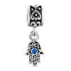 1PC Blue Evil Eye Hamsa Hand of Fatima Dangle Charm Hanging Pendant Fits European Bracelet Necklace