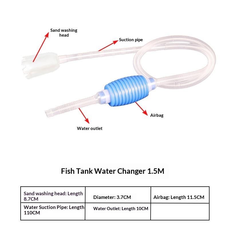 

Aquarium Vacuum Cleaner Siphon Pump Gravel Filter & Flow Control Manual Aquarium Water Changer Fish Tank Air Pump Cleaning Tools