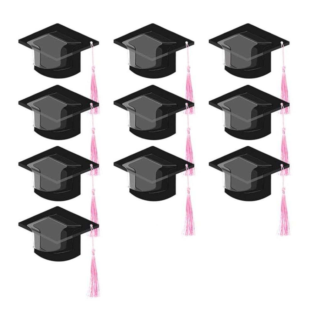 3D Graduation Cap Candy Dome Storage Box Plastic Treat Container for Graduation Party, Table Centerpiece Candy Holder