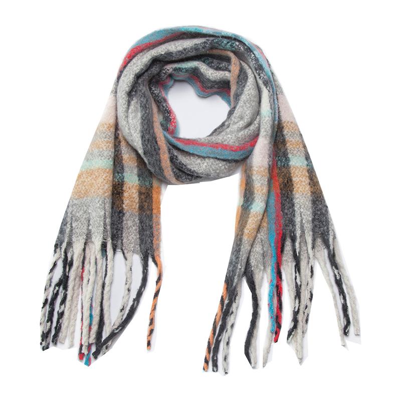 New Imitation Cashmere Women Scarf Winter Plaid Scarve Thick Wrap Shawl Pashmina Tassel Lady Mujer Foulard Bufanda Echarpe Hiver