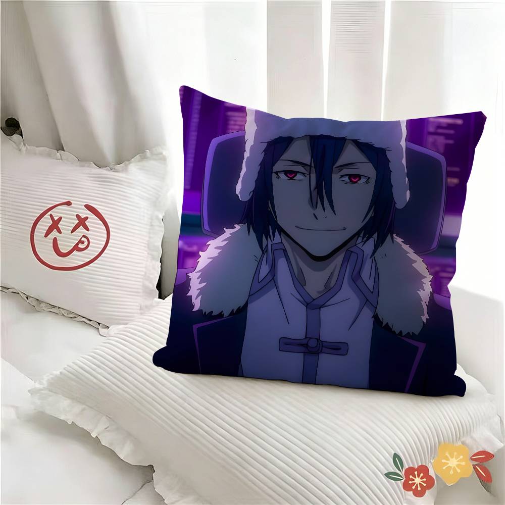 Pc Anime Fyodor D From BBungo Stray Pillow Case Fashion Square Pillowcase Bedroom Sofa Room Ins Decoration Leisure