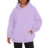 Women Fall Winter Hoodie Thick Hooded Long Sleeves with Big Pocket Plus Size Mid Length Solid Color Loose Elastic… More
