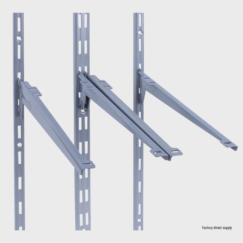 Adjustable Wall-Mount Shelf Bracket for Wooden Boards