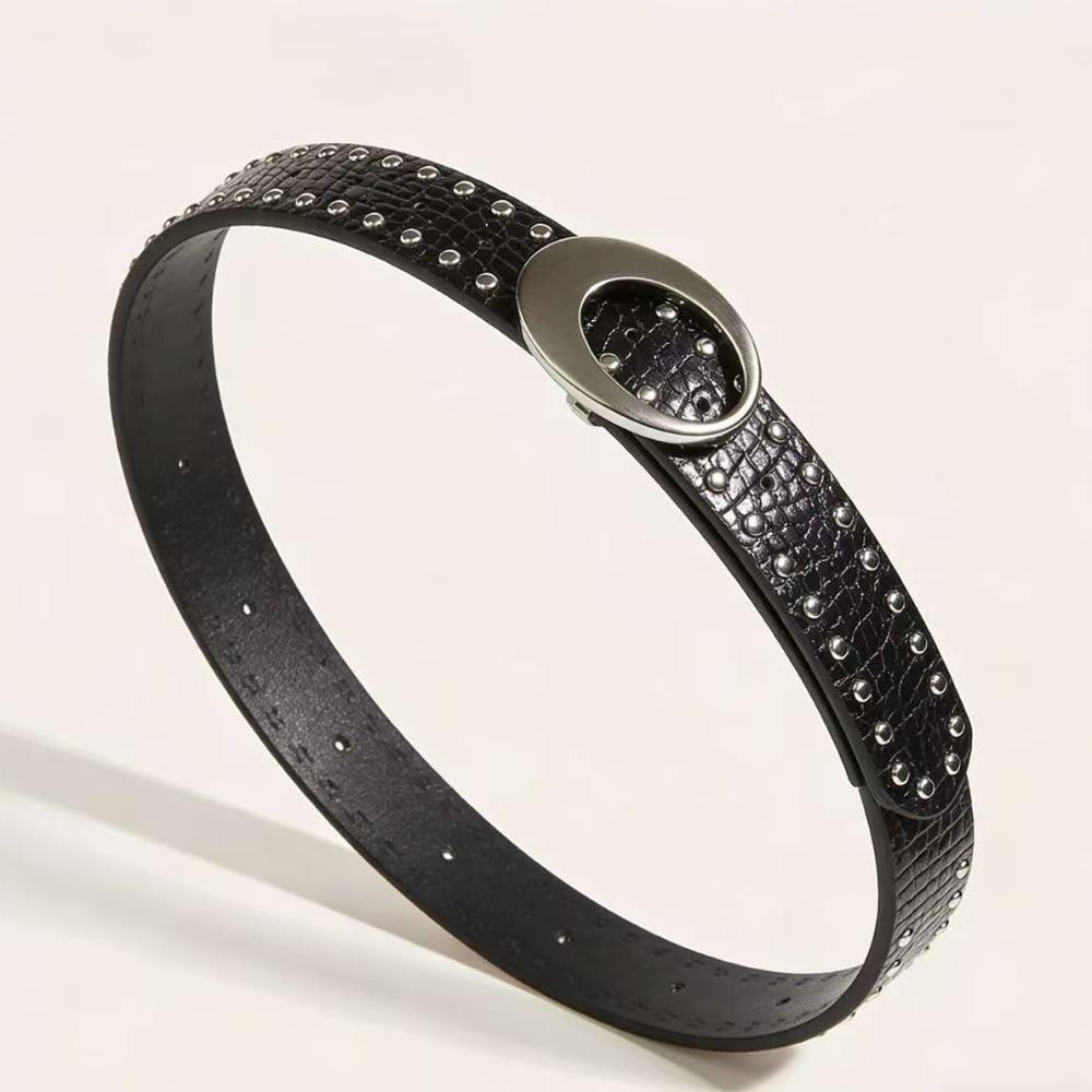 PU Leather Women Niche Belts Rivets Waist Belt Trendy American Retro Belt For Jeans,Skirt