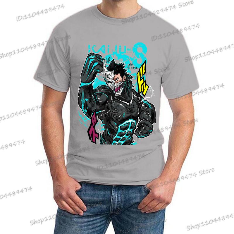 Japanisches Anime Kaiju No 8 T-Shirt Herren Punk-Stil Soshiro Hoshina T-Shirts Manga-Liebhaber Geschenkshirt Grafik Unisex Kaiju No 8 T-Shirt
