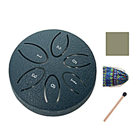 Steel Tongue Drum for Kids 3 Inches 6 Notes Mini Rain Drums Outside Rain Music Maker with Mallets And Music Book for Garden Camping Meditation Yoga