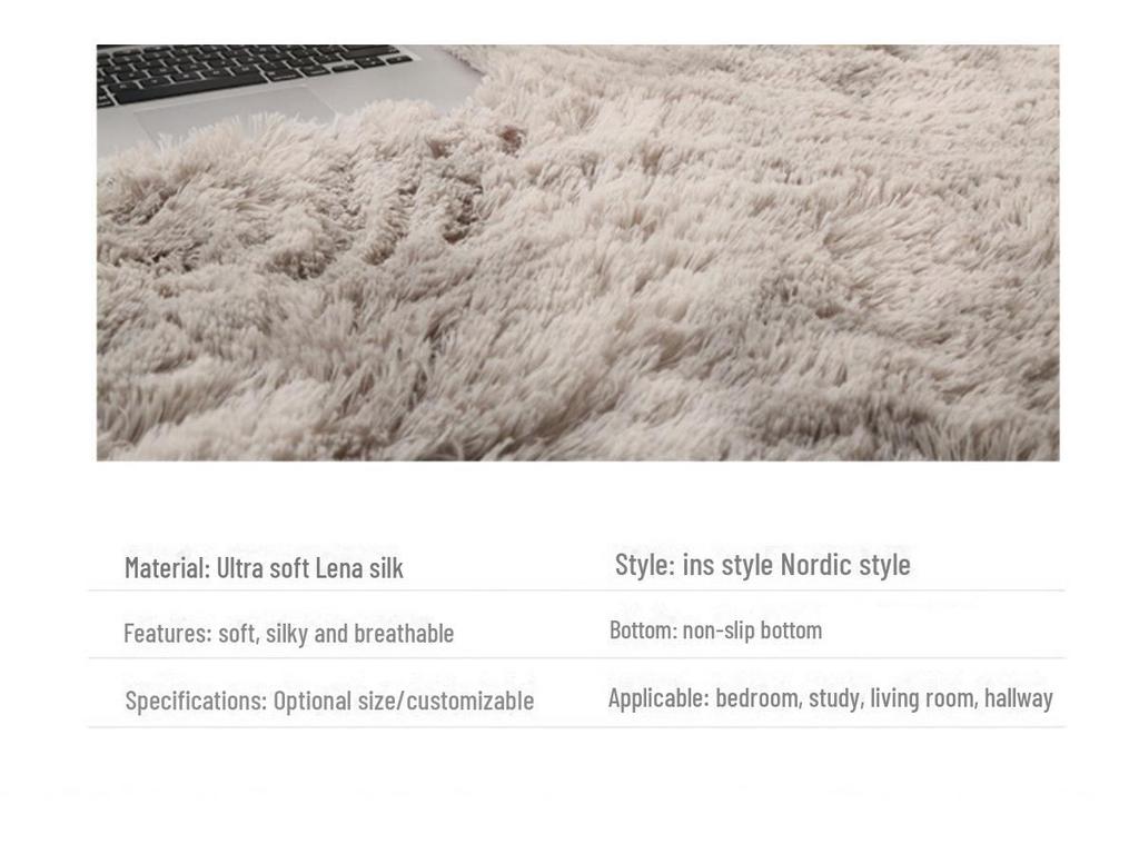 Plush Long Hair Bedside & Living Room Carpet