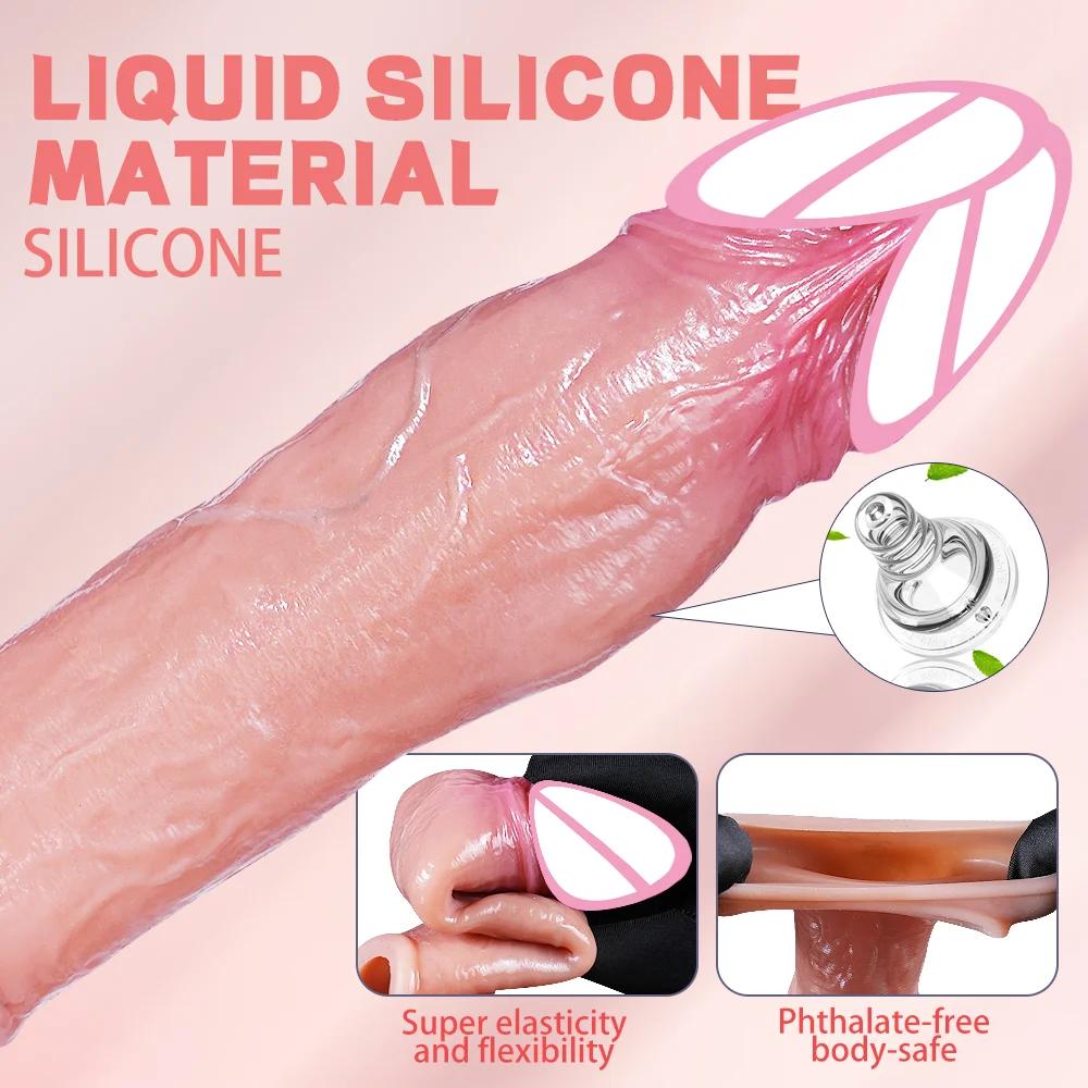 Sexual Tools Reusable Condom Cock Sleeve Soft Silicone Condom Enlargement Penis Sleeve Realistic Penis Extender Sex Toy for Men