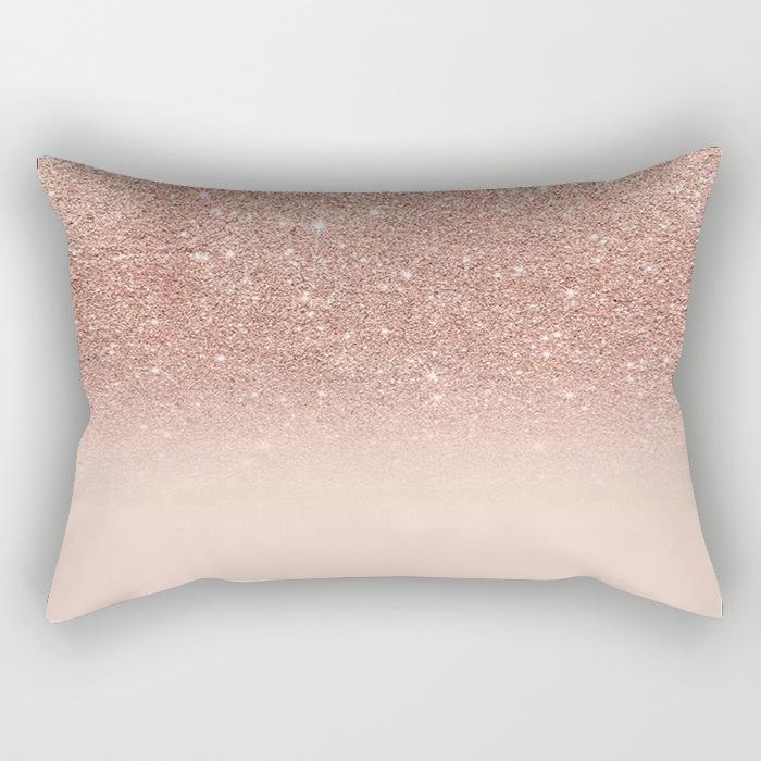 Ins Pink Geometric Waist Pillow Case Car Sofa Pillow Cushion Cover Pillow Case Pillow Case Pillow Case