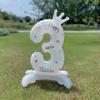 32 Inch Standing White Number Balloons Birthday Decoration Balloons Kids Birthday First Party Girl Banquet Shower Baby Decor 