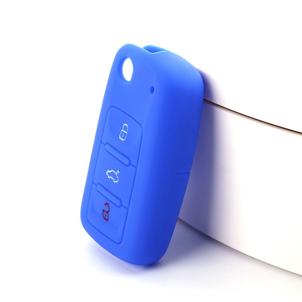 Silikon-Schlüsselhülle für Volkswagen 3-Tasten-Modelle: Bora, Sagitar, Lingyu, CC, Golf, Tiguan, Lavida